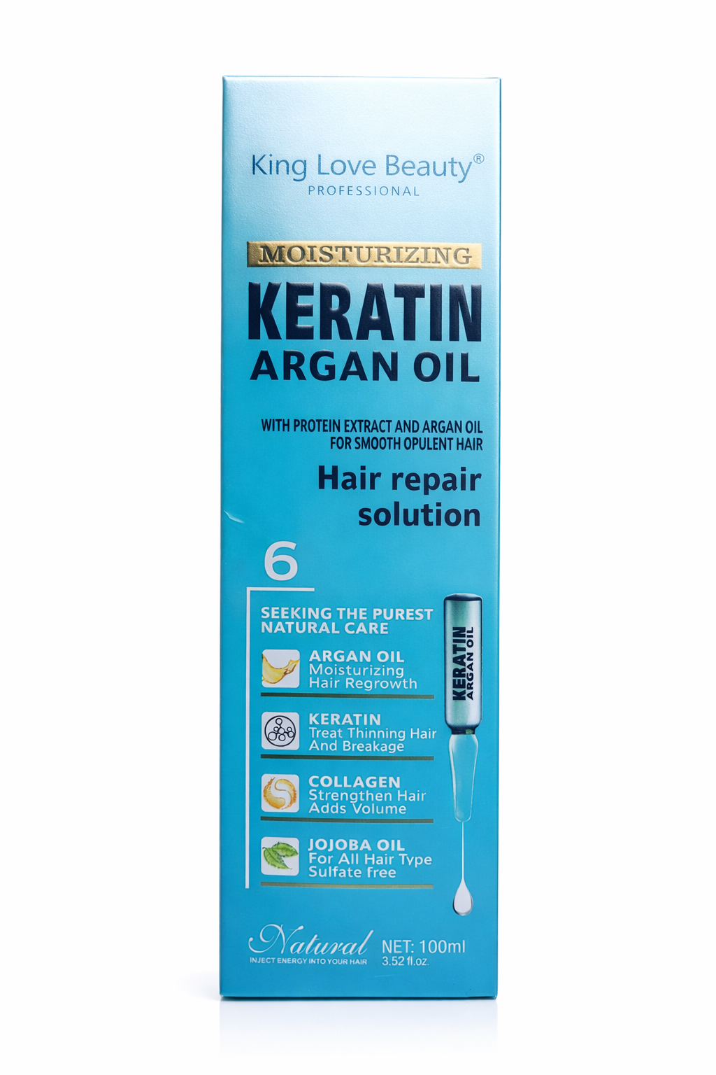 King Love Beauty Professional Keratin Argan Oil – 100 ml