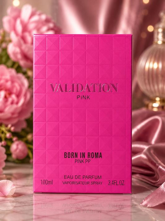 VALIDATION Pink – moteriškas, saldus ir švelniai gėliškas aromatas