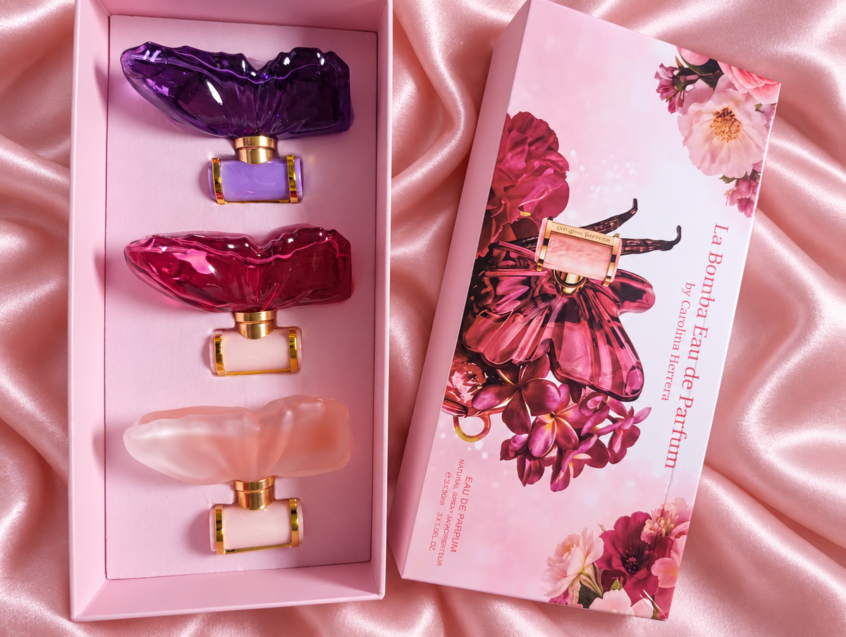 La Bomnba“ Eau de Parfum – moteriškų kvepalų rinkinys, 3 × 30 ml