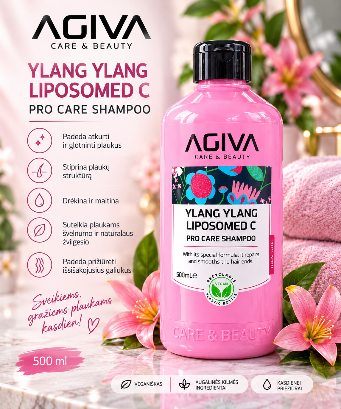 AGIVA YLANG YLANG LIPOSOMED C – ŠAMPŪNAS