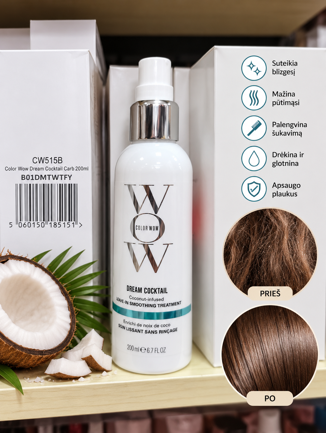 🥥 Color Wow Dream Cocktail Coconut-Infused, 200 ml