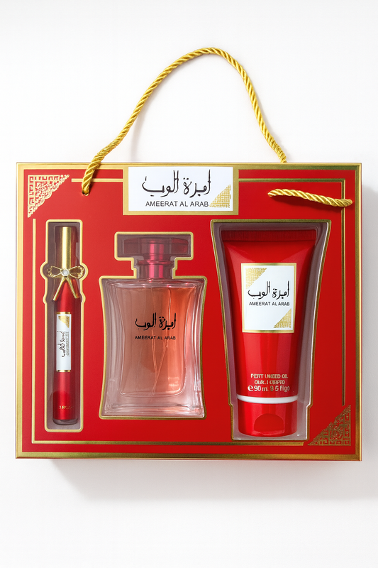 Ameerat Al Arab dovanų rinkinys – elegancija ir rytietiškas saldumas