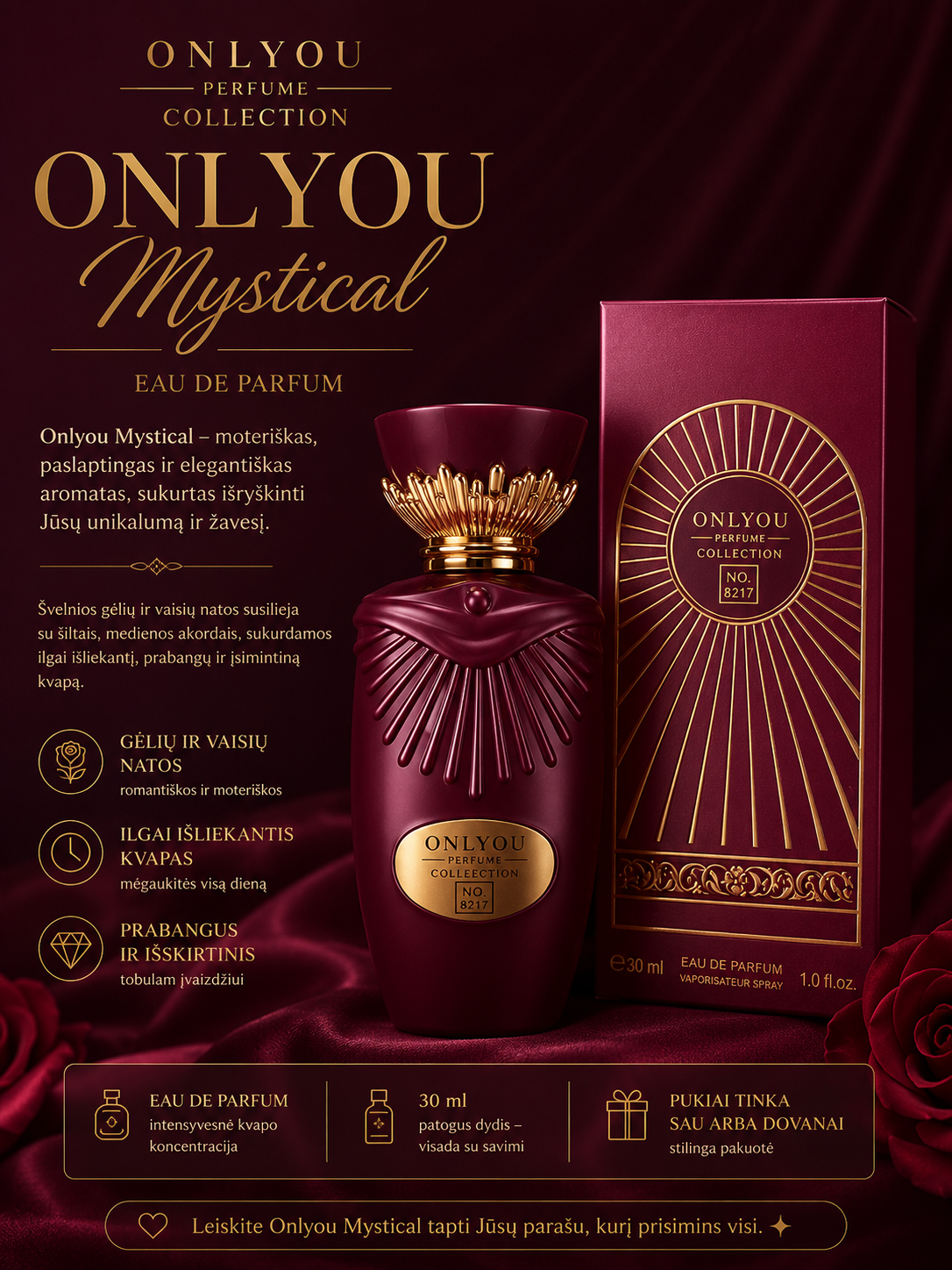 Only You No. 8217 – moteriškas, elegantiškas ir paslaptingas aromatas. ✨