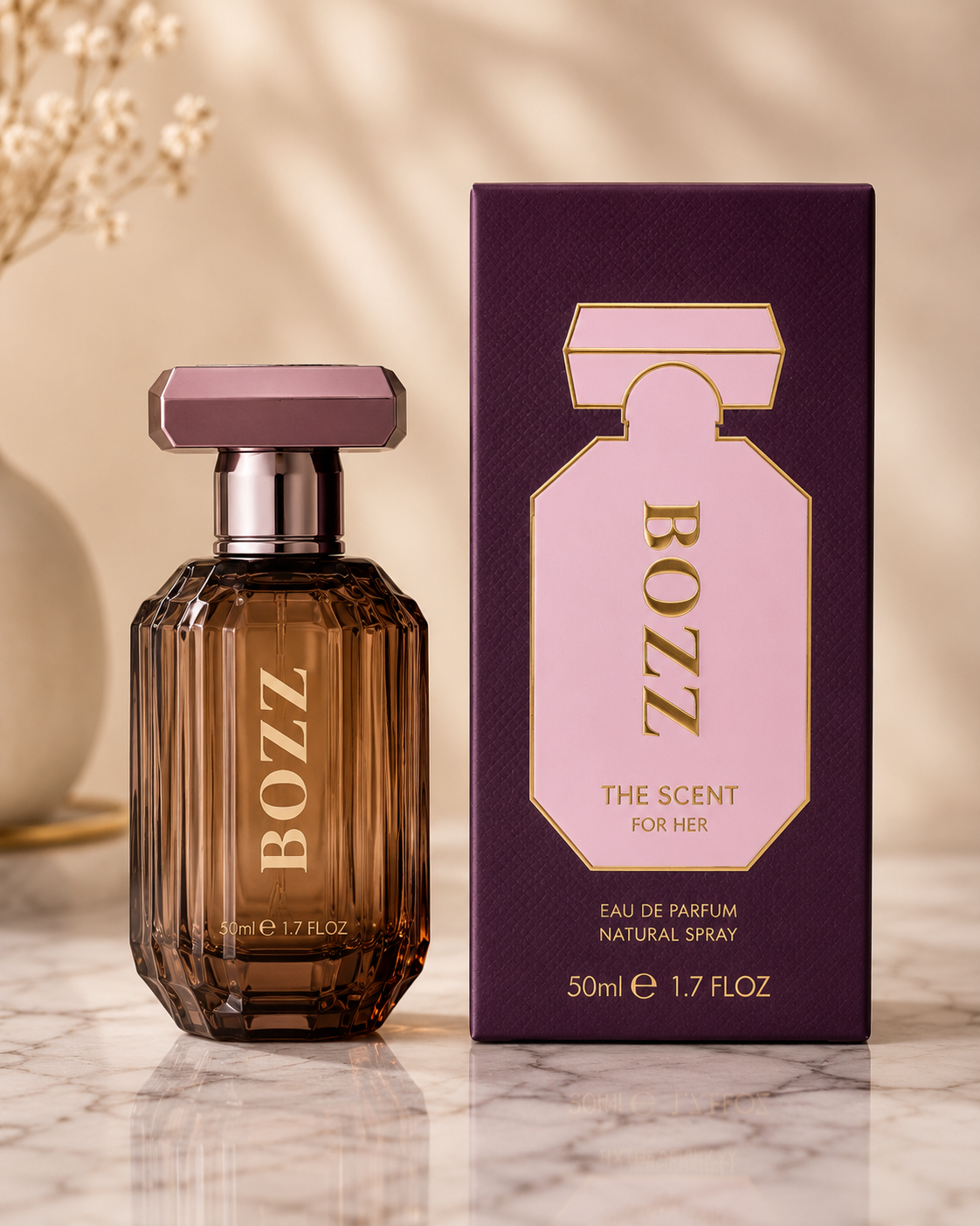 BOZZ THE SCENT FOR HER – šiltas, moteriškas ir viliojantis aromatas 💗  Tai salstelėjęs, švelnus ir labai moteriškas