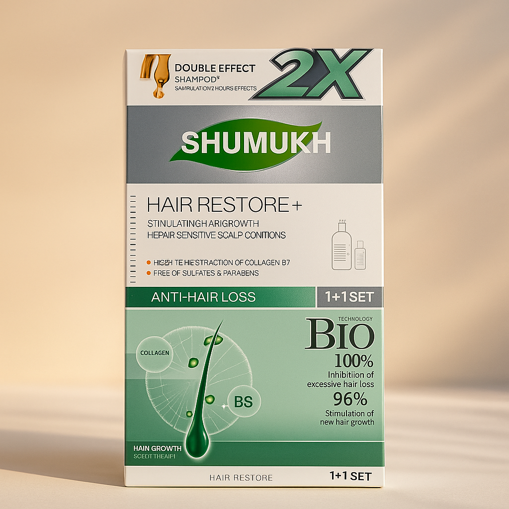 Stiprus rinkinys nuo plaukų slinkimo: šampūnas + serumas.