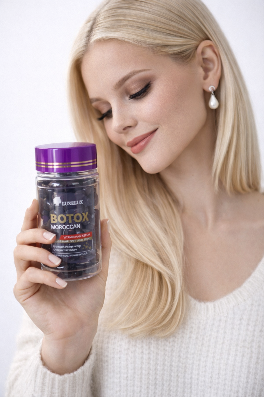 LUXELUX BOTOX MOROCCAN – vitamino plaukų serumas kapsulėse