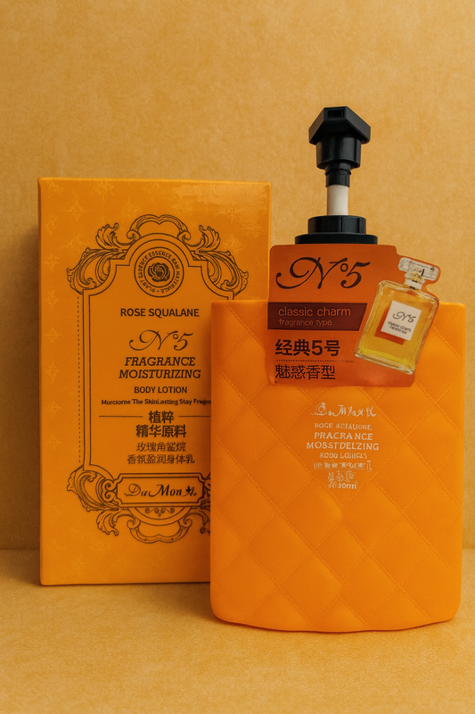 Rose Squalane N°5 – drėkinantis, švelninantis ir prabangiai kvepiantis kūno losjonas.