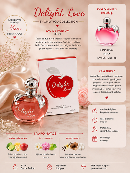 DELIGHT LOVE – Nina Ricci Nina krypties aromatas ✨