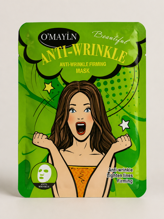 O’MAYLN Anti-Wrinkle Firming Mask – stangrinamoji lakštinė veido kaukė brandesnei ir pavargusiai odai.